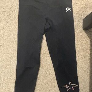 GK Black Leggings with Star Design